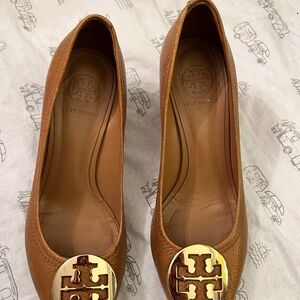Tory Burch peep-toe wedges